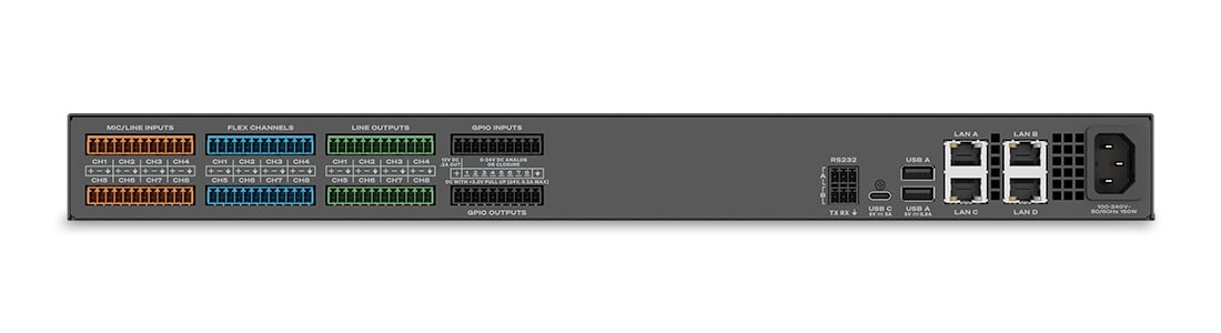 Q-SYS Core 24fの背面画像