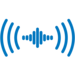 複数の方向に拡散する音を表すアイコン