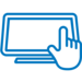 Icon of a finger tapping a touchscreen