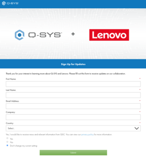 Q-SYS + Lenovo 質問フォームの画像