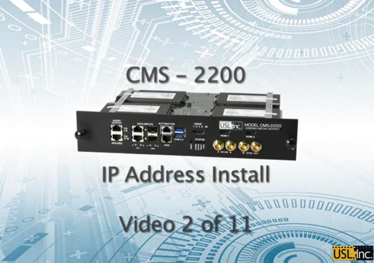 Video thumbnail for CMS-2200 IP Address Install