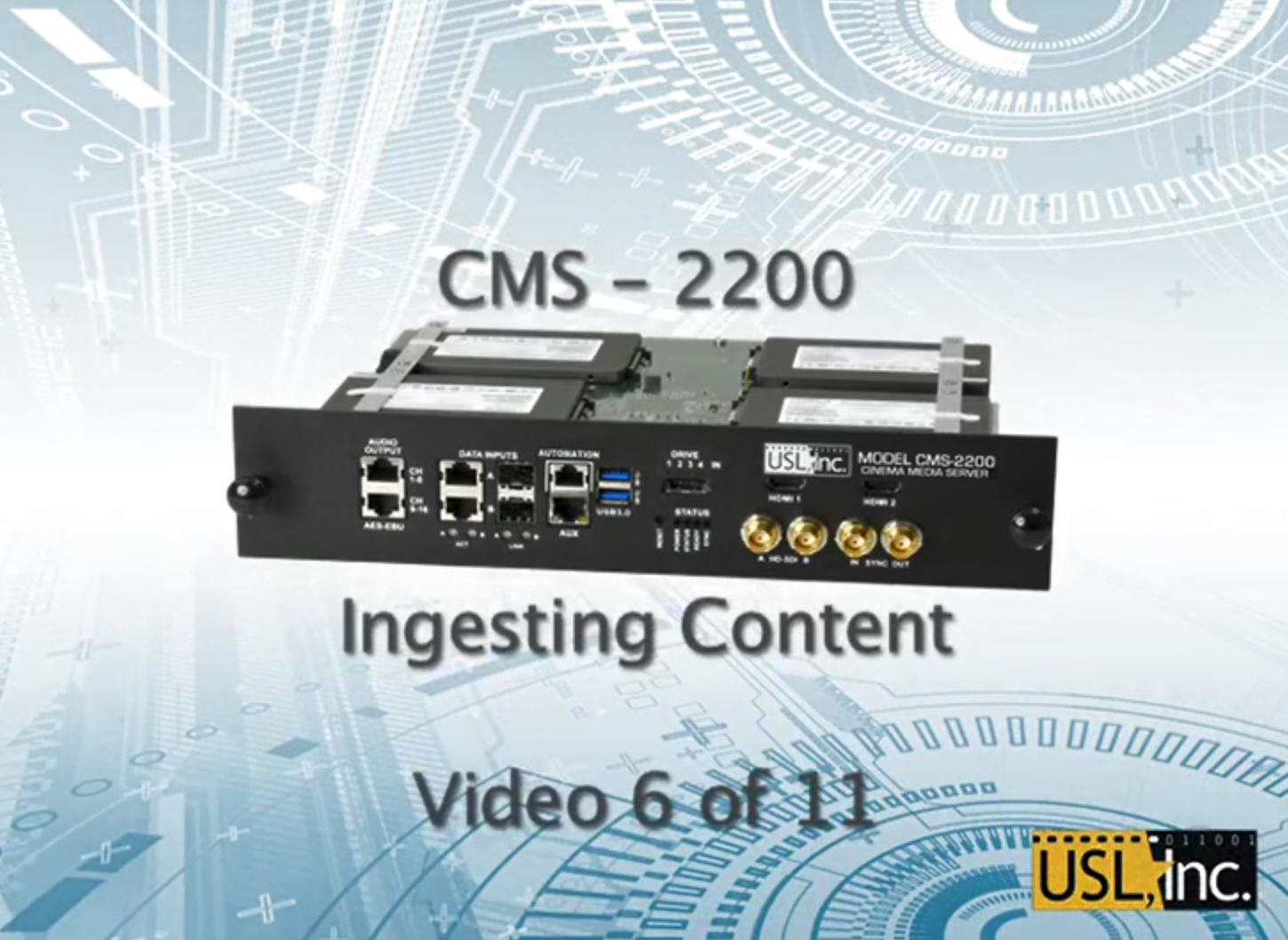 Video thumbnail for CMS-2200 Ingesting Content