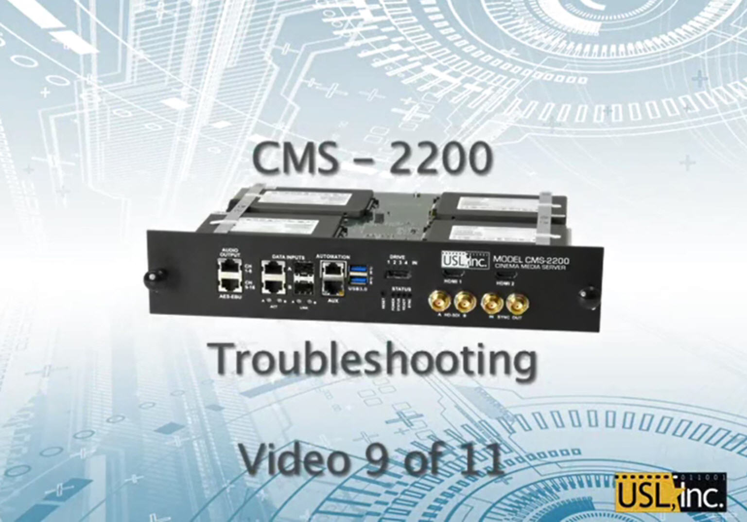 Video thumbnail for CMS-2200 Troubleshooting