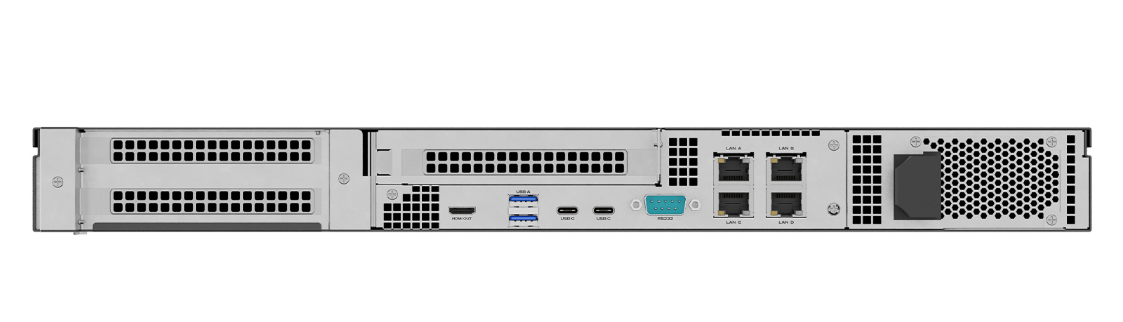 Q-SYS Core X10の背面画像