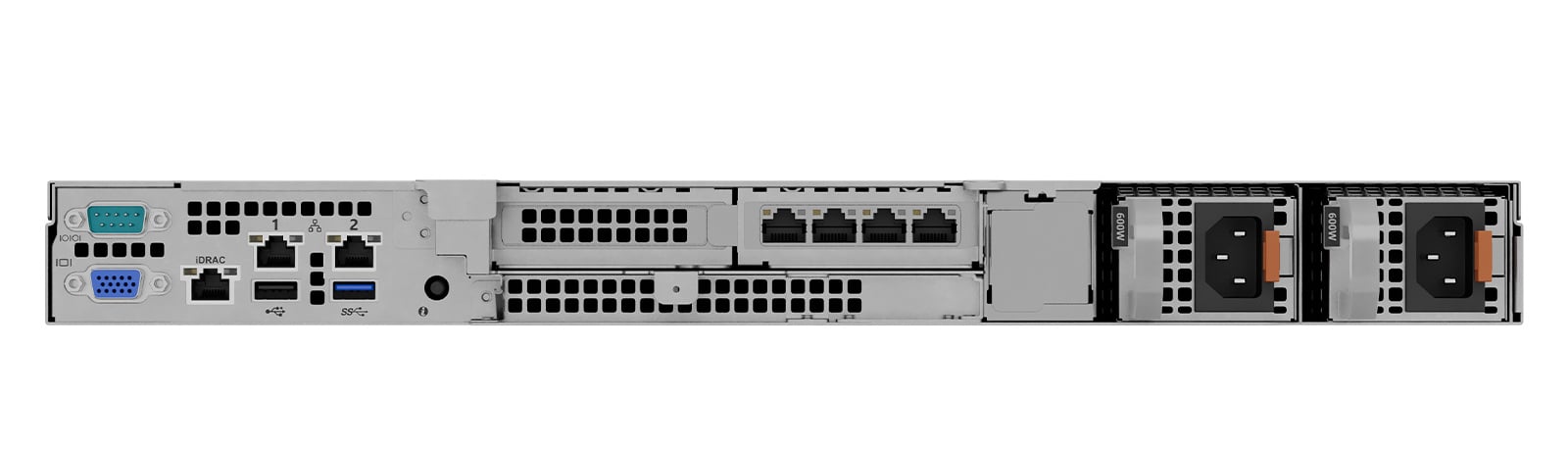 Q-SYS Server Core X20rの背面画像