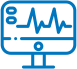EKG測定値を表示するモニターのアイコン