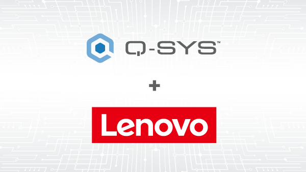 Q-SYSロゴ + Lenovo ロゴ