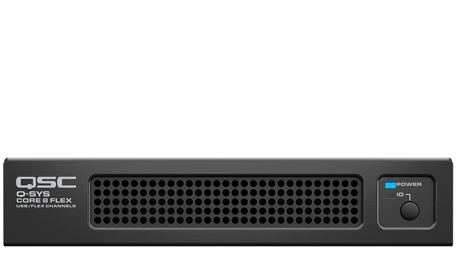 Q-SYS Core 8 Flexの正面図