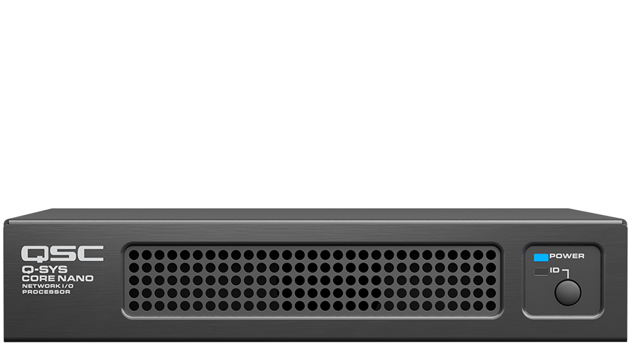 Q-SYS Core Nanoの正面図