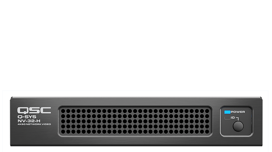 Q-SYS NV-32-Hの正面図