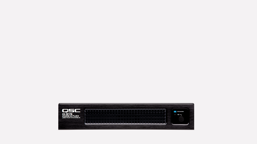Q-SYS Core 8 Flexの正面図