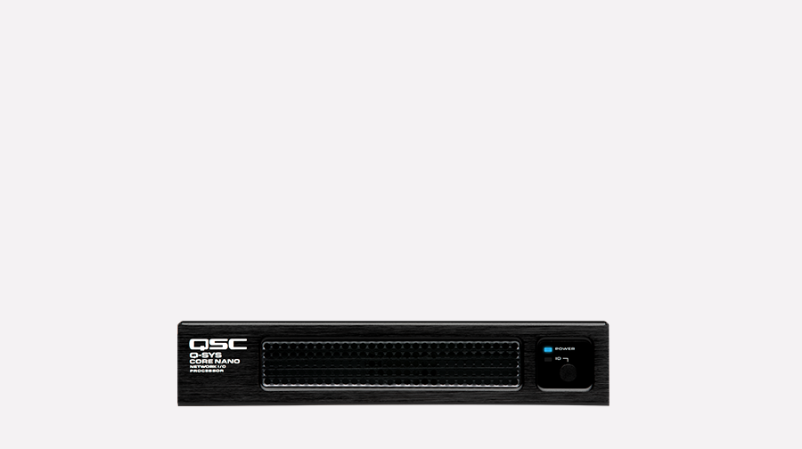 Q-SYS Core Nanoの正面図