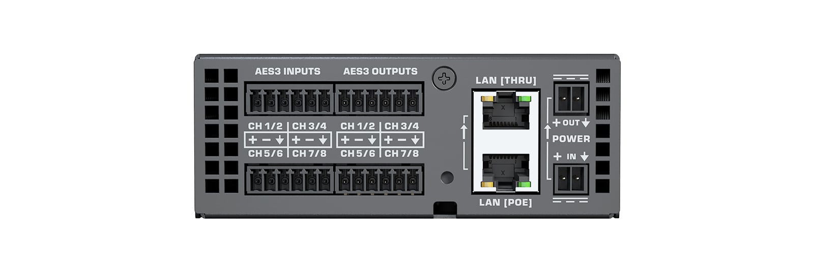 QIO-AES8x8の背面画像