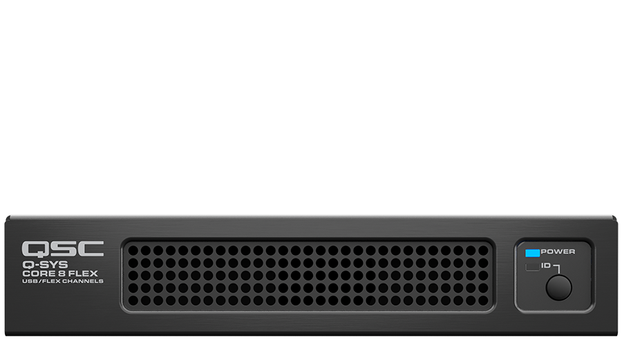 Q-SYS Core 8 Flexの正面図