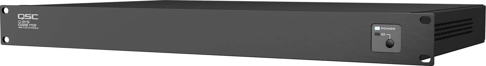 Q-SYS Core 110f v2 の左角度付き画像