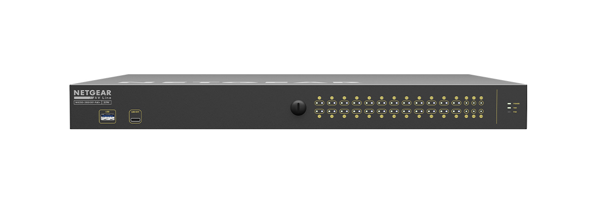 Q-SYS NS26-480+ ネットワークスイッチ （フロント）