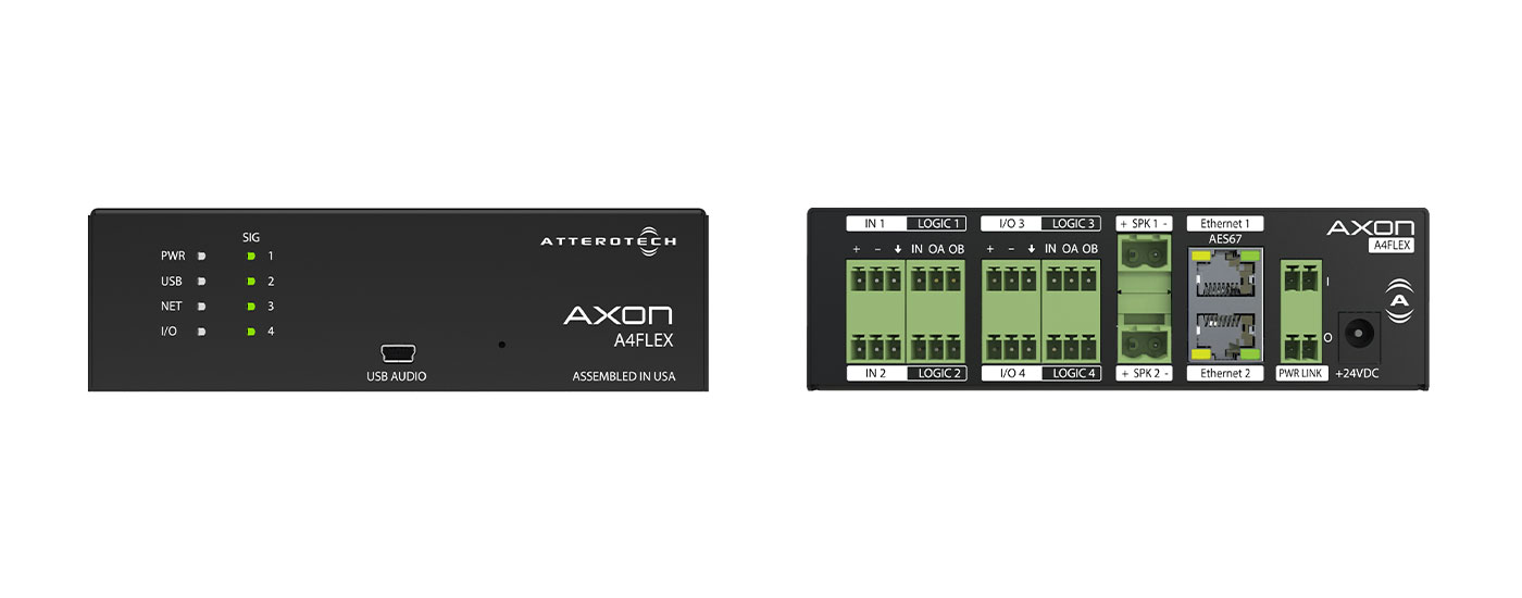 Axon A4FLEXの主要な前面と背面画像