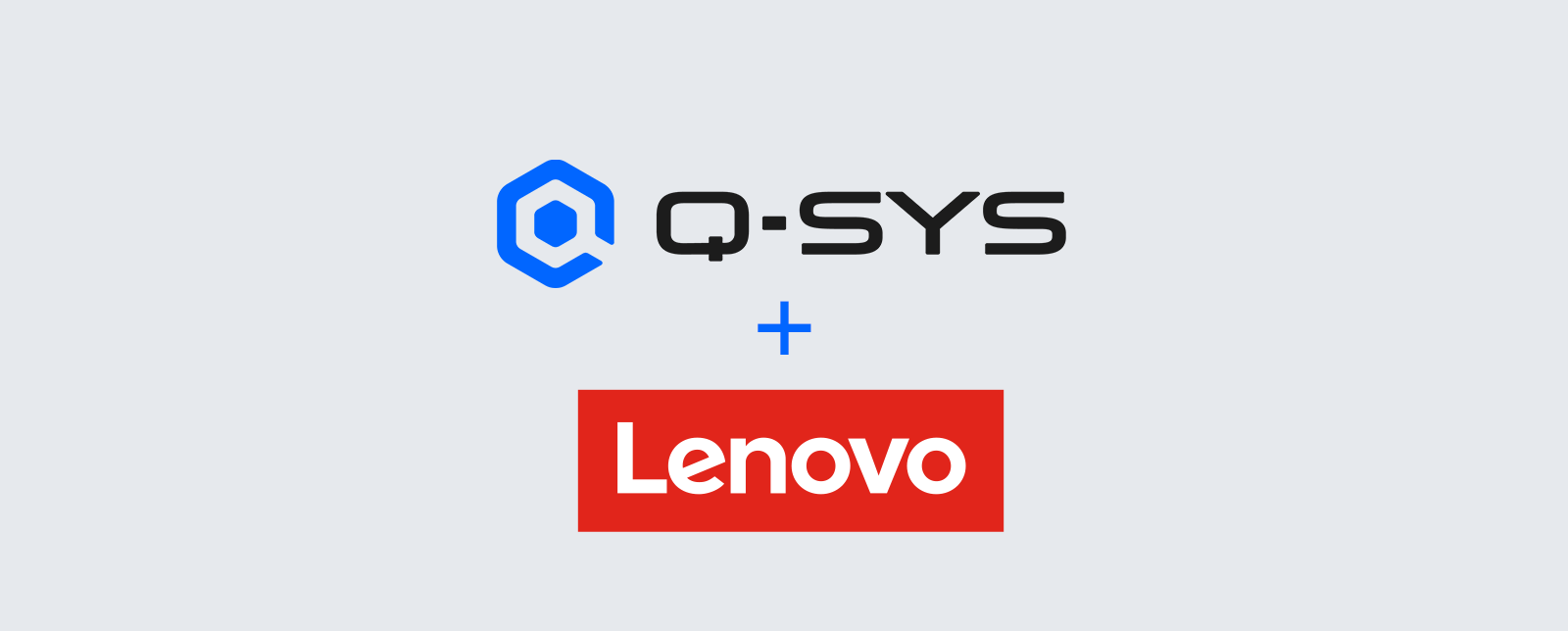Q-SYSとLenovoのロゴ