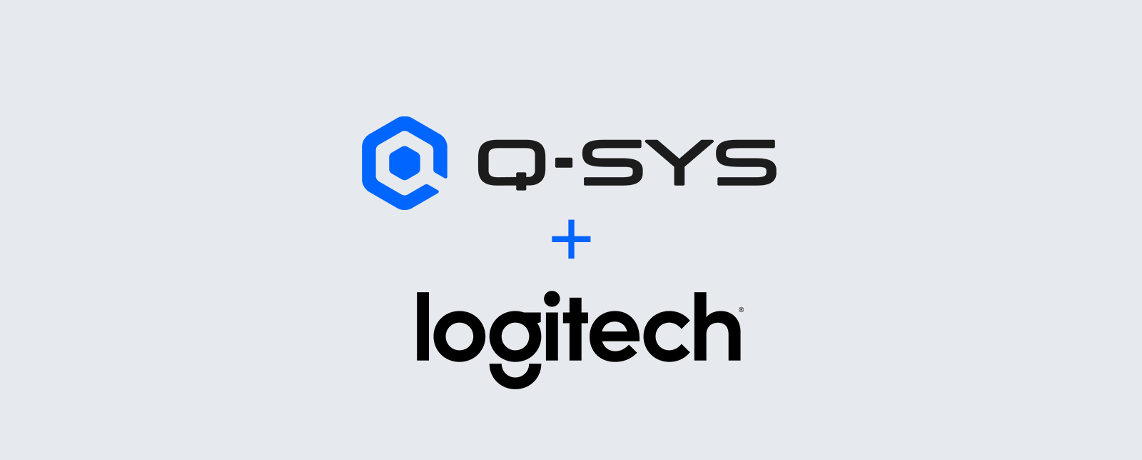 Q-SYSとLogitechのロゴ
