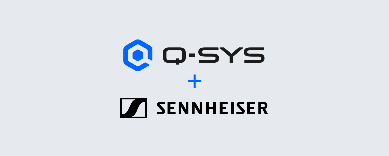Q-SYSとSennheiserのロゴ